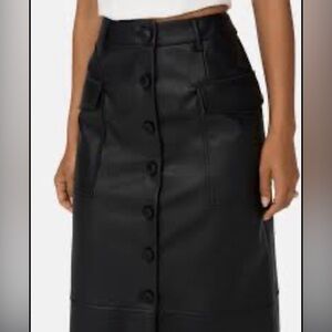 Culture The Celene Leather Midi Skirt NWT
